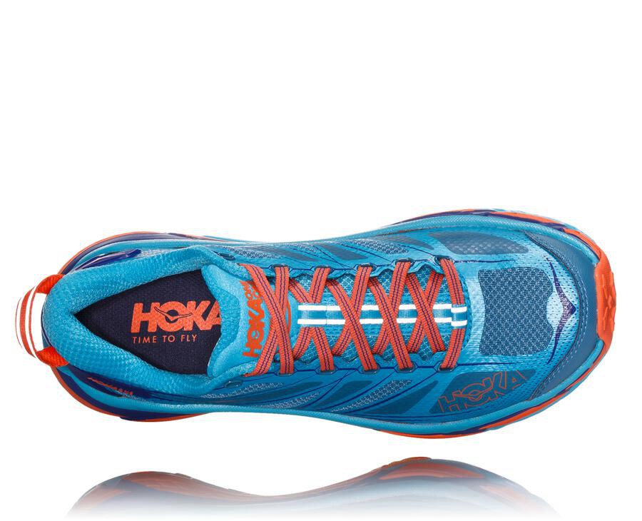 Hoka One One トレイルシューズ レディース 青 - Mafate Speed 2 - OD9128350